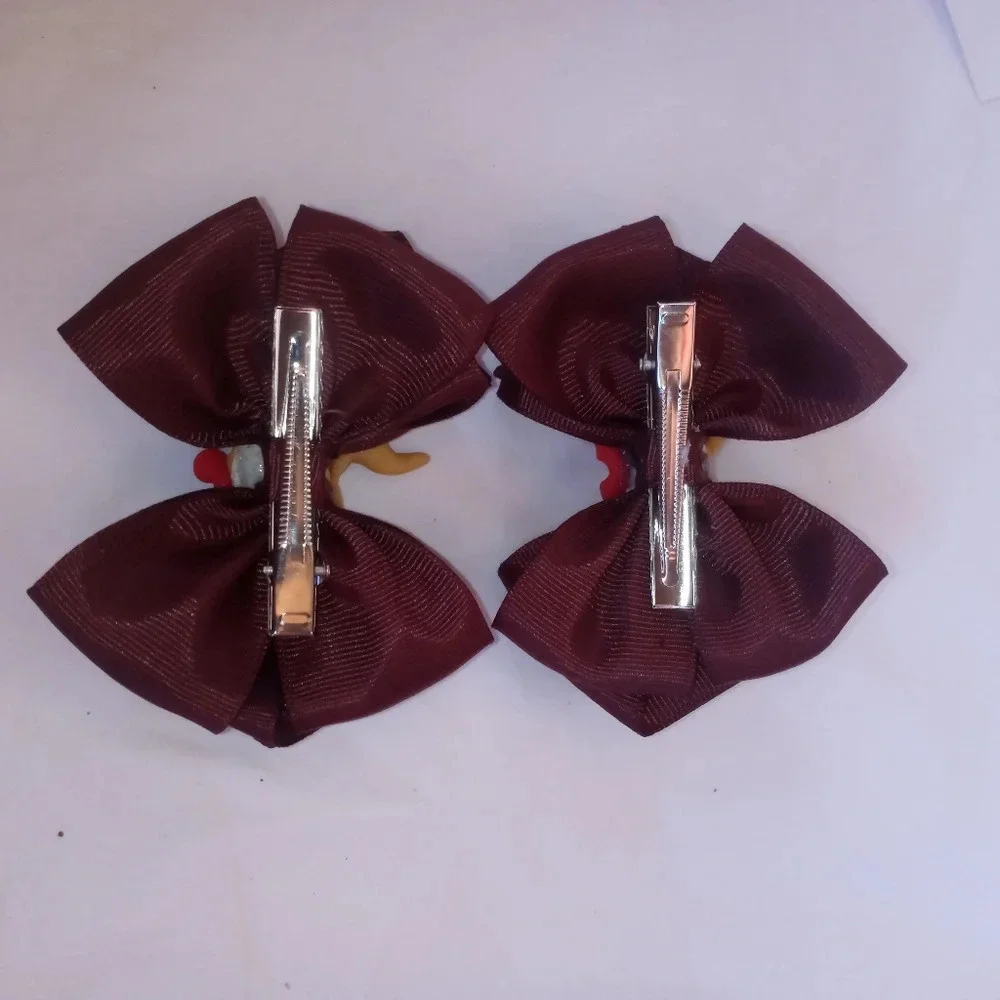 Christmas girls bow handmade ( box Home )